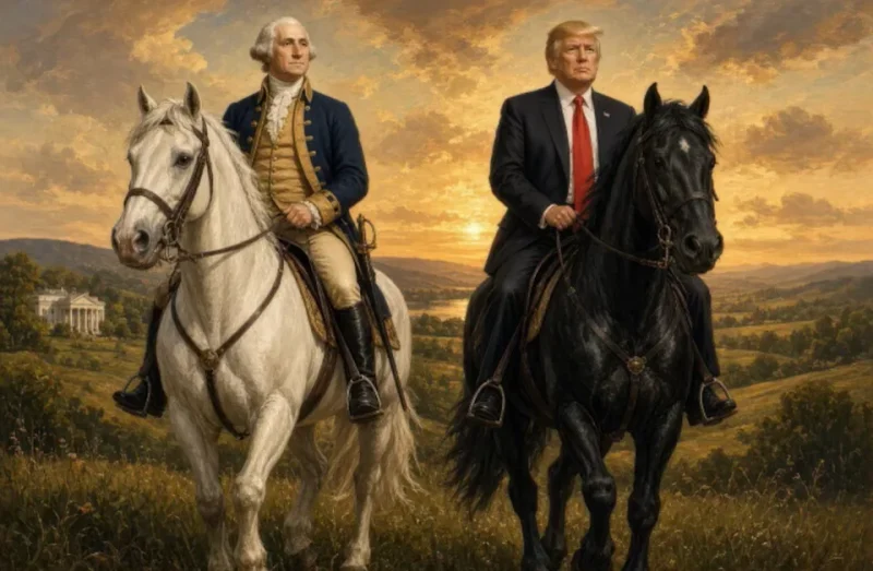 Trump bizarrely chats with President Washington in AI ballroom tour: ‘Thank you, George’